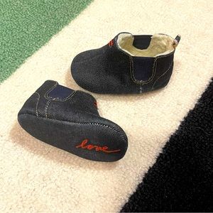 ♥️ 4 ED by Ellen Degeneres Denim Red Love Booties